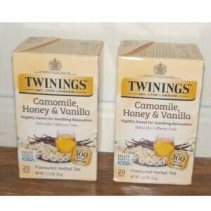 Twinings Two Packs Of 20 Camomile Honey & Vanilla Herbal Tea